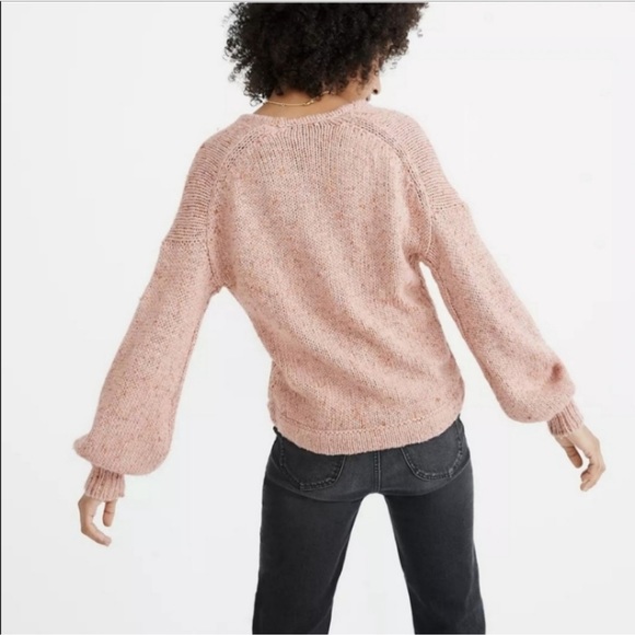 Madewell Blush Pink Beresford Chunky Wool Blend Knit Sweater - Picture 2 of 7